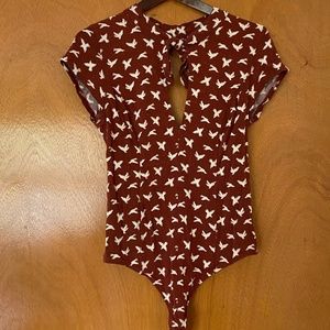 Free People Birdie Bodysuit w/ Keyholes
